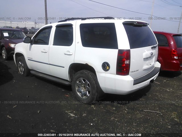 1GNFK23049R241362 - 2009 CHEVROLET TAHOE K1500 LT WHITE photo 3