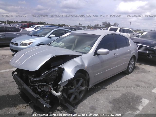 1N4BA41E24C847989 - 2004 NISSAN MAXIMA SE/SL SILVER photo 2