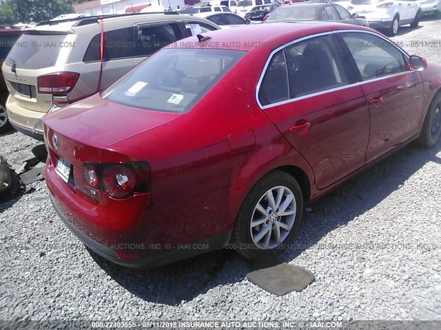 3VWRX7AJXAM058891 - 2010 VOLKSWAGEN JETTA SE/SEL RED photo 4