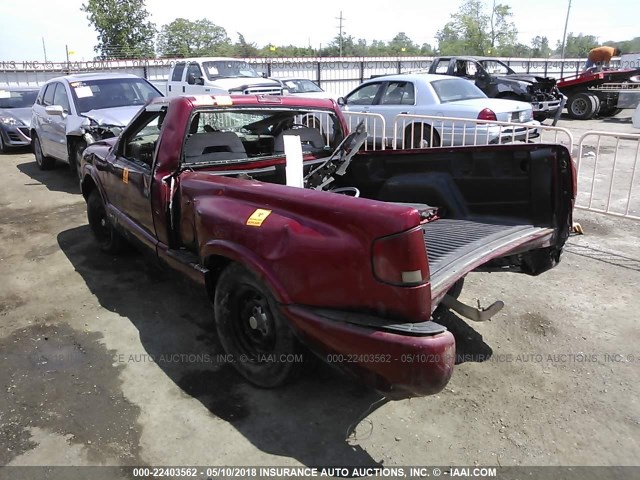 1GCCS1444T8217910 - 1996 CHEVROLET S TRUCK S10 BURGUNDY photo 3