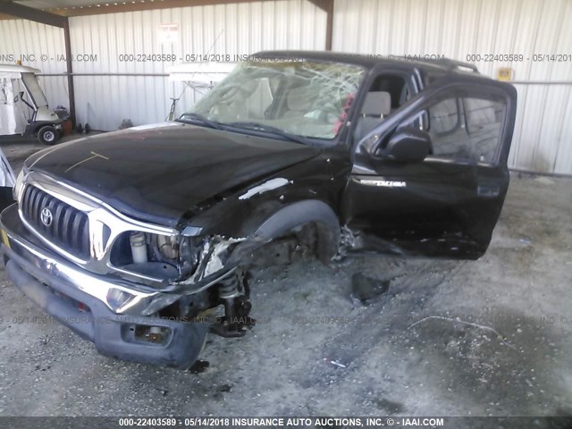 5TEHN72N51Z829492 - 2001 TOYOTA TACOMA DOUBLE CAB 黑色 照片 2