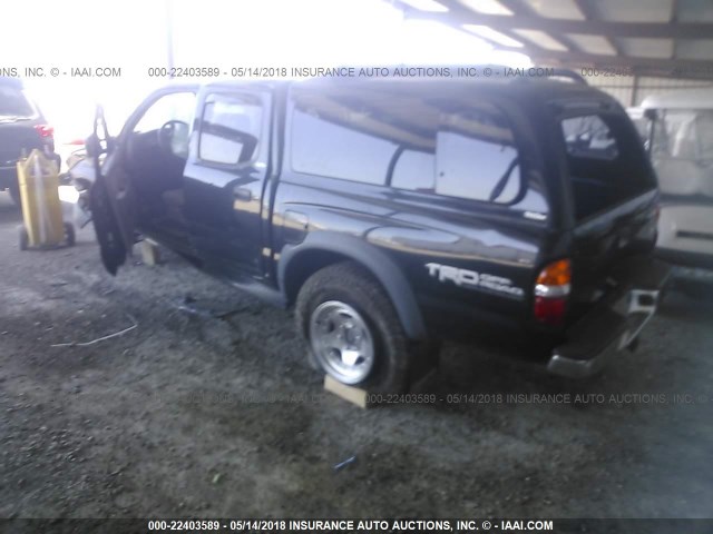 5TEHN72N51Z829492 - 2001 TOYOTA TACOMA DOUBLE CAB 黑色 照片 3