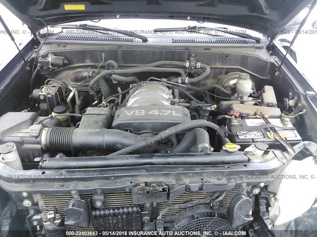 5TDBT48A84S221319 - 2004 TOYOTA SEQUOIA LIMITED BLACK photo 10