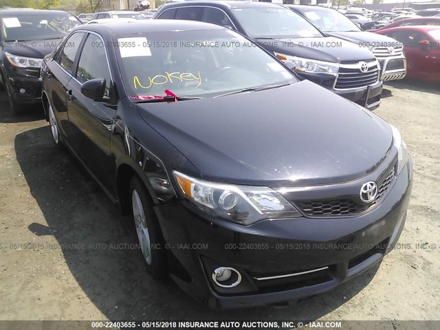 4T1BF1FK4DU245058 - 2013 TOYOTA CAMRY L/SE/LE/XLE BLACK photo 1
