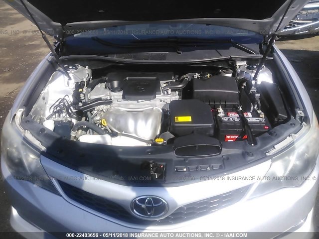 4T1BF1FK1CU078429 - 2012 TOYOTA CAMRY SE/LE/XLE SILVER photo 10