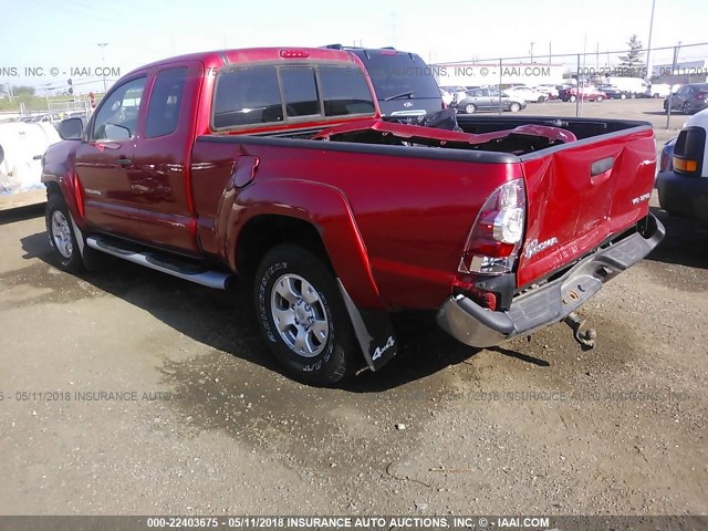 5TFUU4EN8BX003868 - 2011 TOYOTA TACOMA ACCESS CAB Կարմիր լուսանկար 3