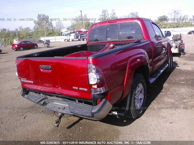 5TFUU4EN8BX003868 - 2011 TOYOTA TACOMA ACCESS CAB Կարմիր լուսանկար 4