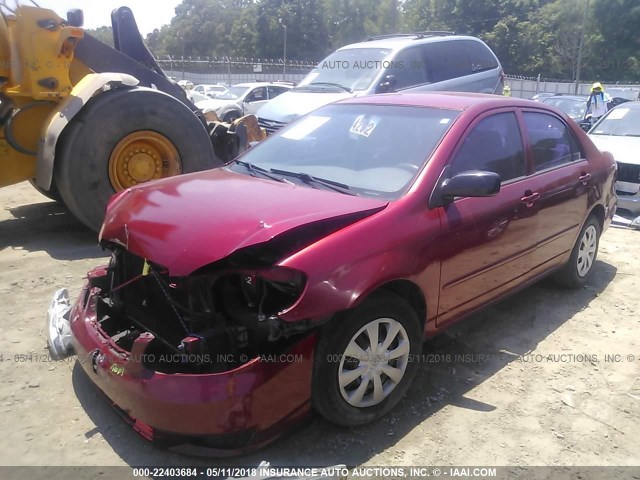 JTDBR32E730033705 - 2003 TOYOTA COROLLA CE/LE RED photo 2