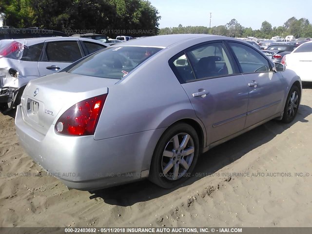 1N4BA41E76C808530 - 2006 NISSAN MAXIMA SE/SL SILVER photo 4