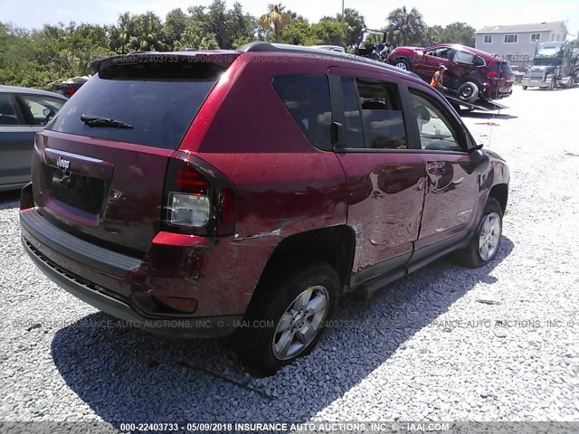 1C4NJCBB5GD716947 - 2016 JEEP COMPASS SPORT BURGUNDY photo 4