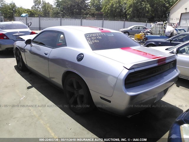 2C3CDYAGXEH165461 - 2014 DODGE CHALLENGER SXT SILVER photo 3