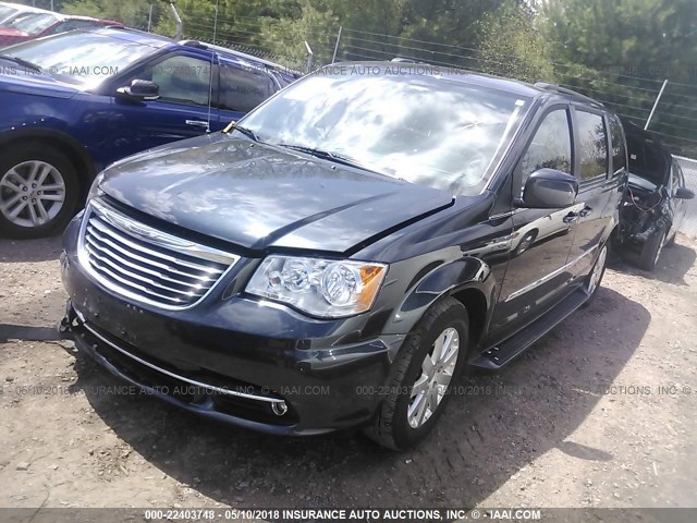 2C4RC1BGXDR604035 - 2013 CHRYSLER TOWN & COUNTRY TOURING Dark Blue photo 2