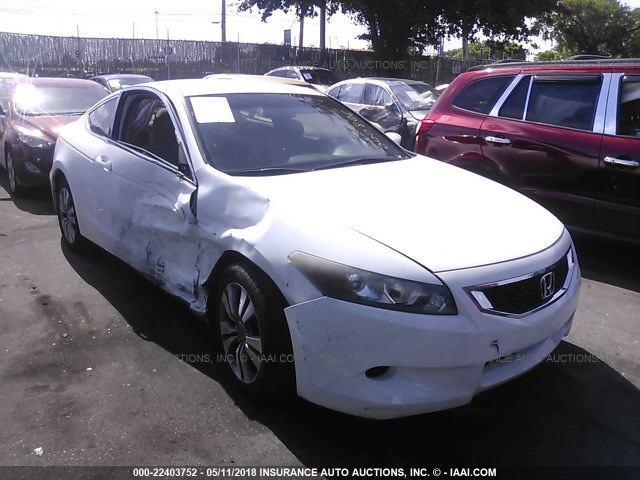 1HGCS1B37AA000806 - 2010 HONDA ACCORD LX WHITE photo 1