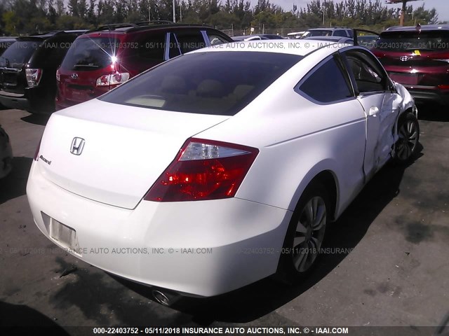 1HGCS1B37AA000806 - 2010 HONDA ACCORD LX WHITE photo 4