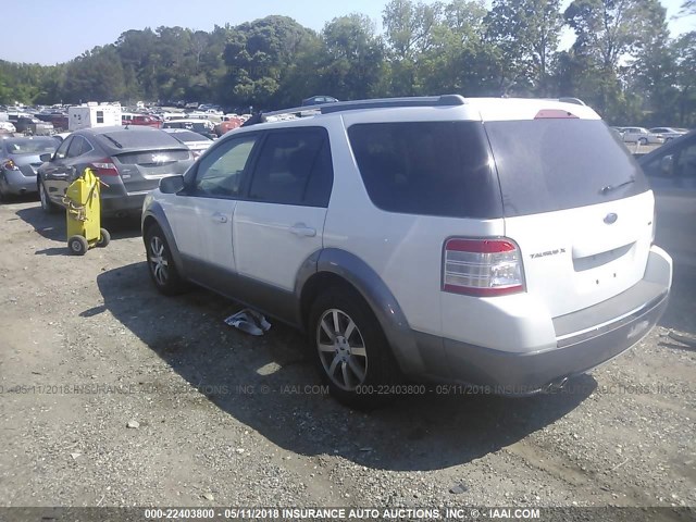 1FMDK02WX8GA38234 - 2008 FORD TAURUS X SEL WHITE photo 3