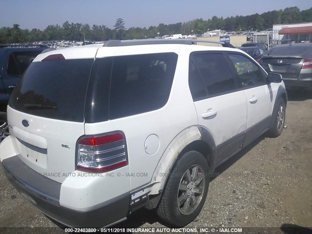 1FMDK02WX8GA38234 - 2008 FORD TAURUS X SEL WHITE photo 4