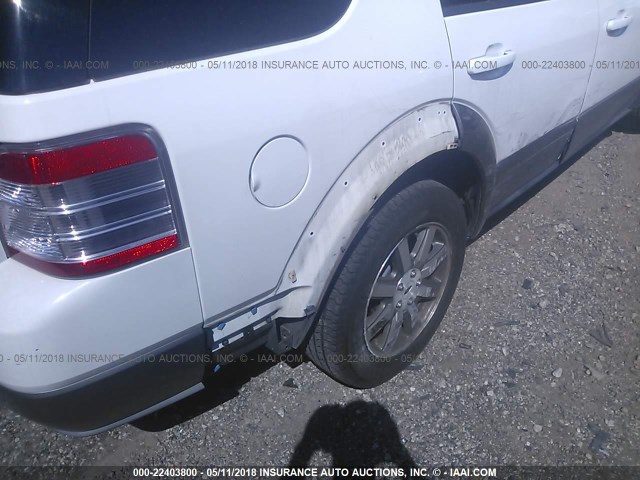 1FMDK02WX8GA38234 - 2008 FORD TAURUS X SEL WHITE photo 6