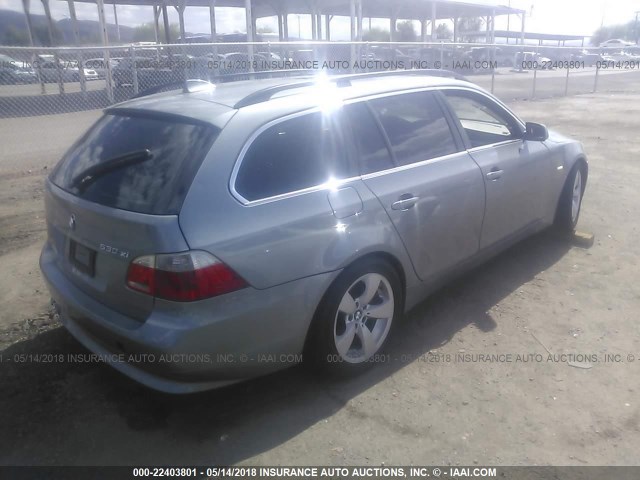 WBANN73566CN01258 - 2006 BMW 530 XIT GRAY photo 4