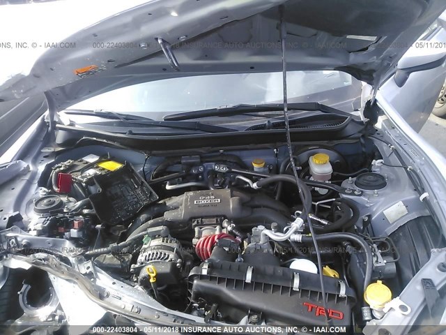 JF1ZNAA12F9709092 - 2015 TOYOTA SCION FR-S SILVER photo 10