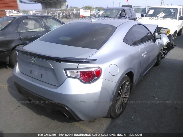 JF1ZNAA12F9709092 - 2015 TOYOTA SCION FR-S SILVER photo 4