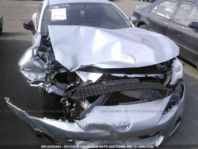JF1ZNAA12F9709092 - 2015 TOYOTA SCION FR-S SILVER photo 6