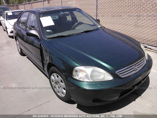 2HGEJ6610YH595186 - 2000 HONDA CIVIC SE GREEN photo 1