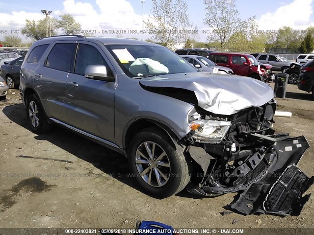 1C4RDJDG2EC970818 - 2014 DODGE DURANGO LIMITED GRAY photo 1