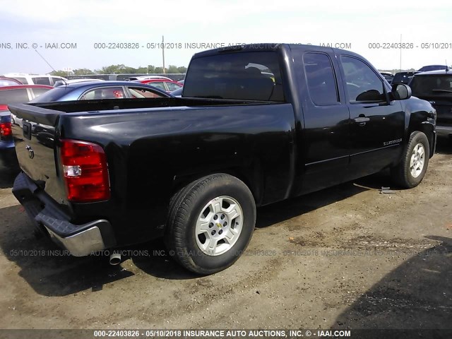 1GCEC19J17Z500284 - 2007 CHEVROLET SILVERADO C1500 BLACK photo 4