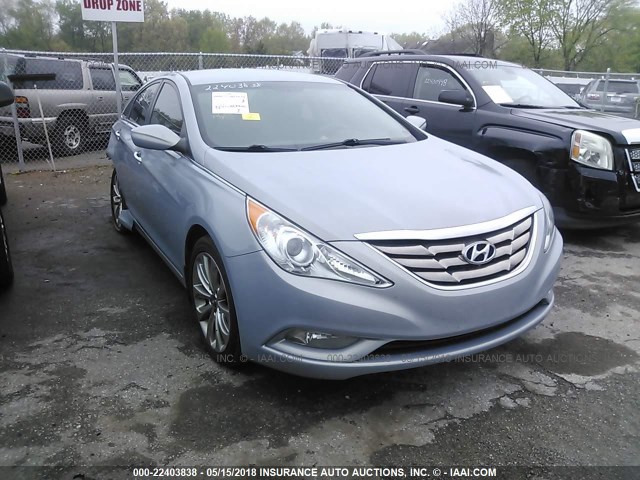 5NPEC4AB4CH327836 - 2012 HYUNDAI SONATA SE/LIMITED BLUE photo 1