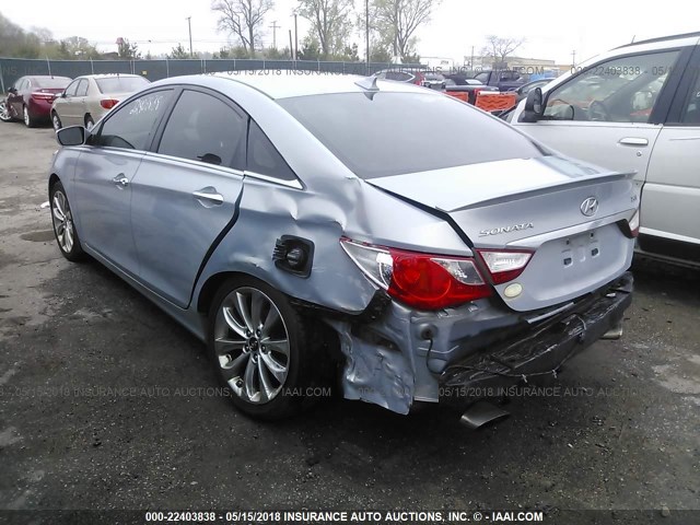 5NPEC4AB4CH327836 - 2012 HYUNDAI SONATA SE/LIMITED BLUE photo 3