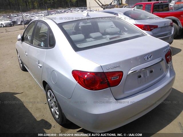 KMHDU4AD1AU895860 - 2010 HYUNDAI ELANTRA BLUE/GLS/SE SILVER photo 3