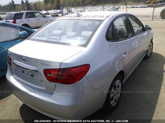 KMHDU4AD1AU895860 - 2010 HYUNDAI ELANTRA BLUE/GLS/SE SILVER photo 4