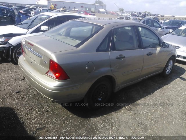 1FAFP3836YW171355 - 2000 FORD FOCUS ZTS GOLD photo 4