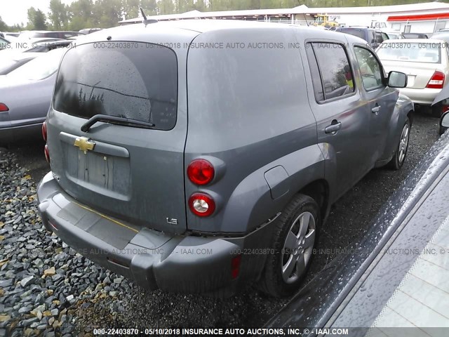 3GNDA13D98S590746 - 2008 CHEVROLET HHR LS GRAY photo 4