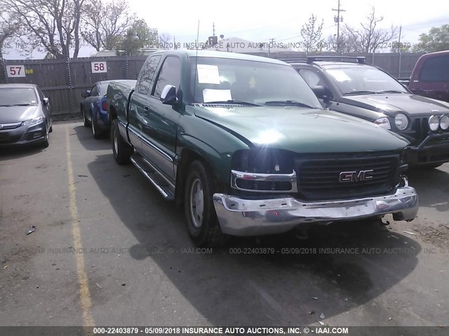 2GTEK19T1X1512156 - 1999 GMC NEW SIERRA K1500 GREEN photo 1