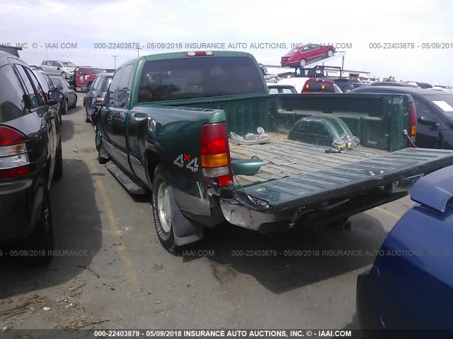 2GTEK19T1X1512156 - 1999 GMC NEW SIERRA K1500 GREEN photo 3