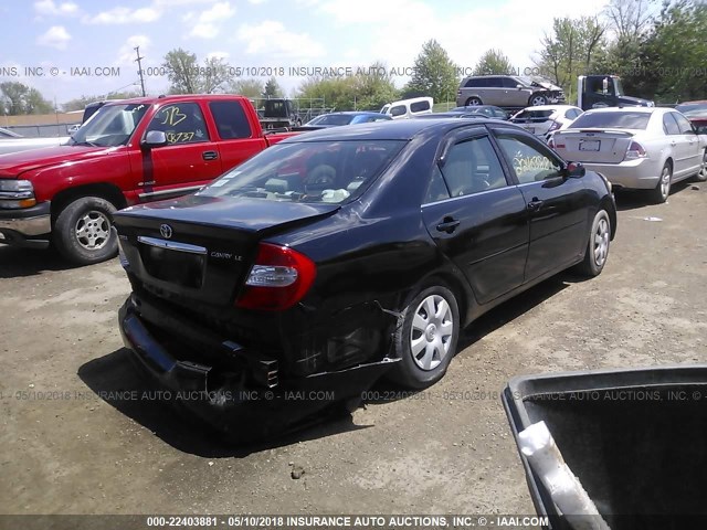 4T1BE32K53U202299 - 2003 TOYOTA CAMRY LE/XLE/SE შავი ფოტო 4