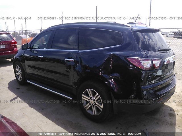 1GNKRGKD5GJ259599 - 2016 CHEVROLET TRAVERSE LT Dark Blue photo 3