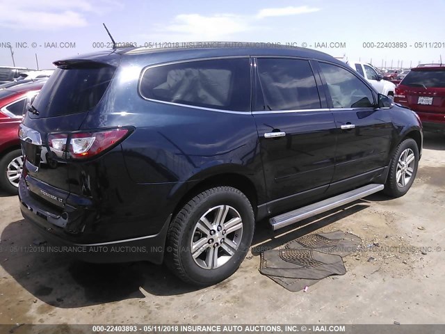 1GNKRGKD5GJ259599 - 2016 CHEVROLET TRAVERSE LT Dark Blue photo 4