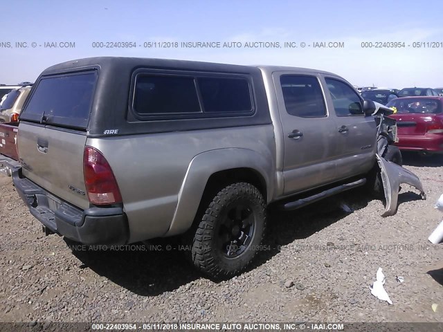 3TMLU42N96M008430 - 2006 TOYOTA TACOMA DOUBLE CAB TAN photo 4