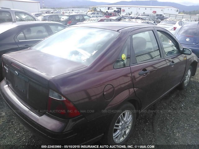 1FAHP34N67W153789 - 2007 FORD FOCUS ZX4/S/SE/SES 红色 照片 4