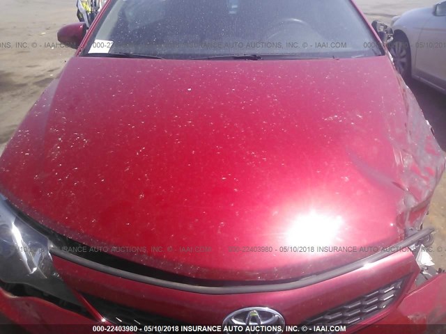 4T1BF1FK2EU772629 - 2014 TOYOTA CAMRY L/SE/LE/XLE RED photo 10