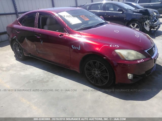 JTHBK262582066758 - 2008 LEXUS IS 250 RED photo 1