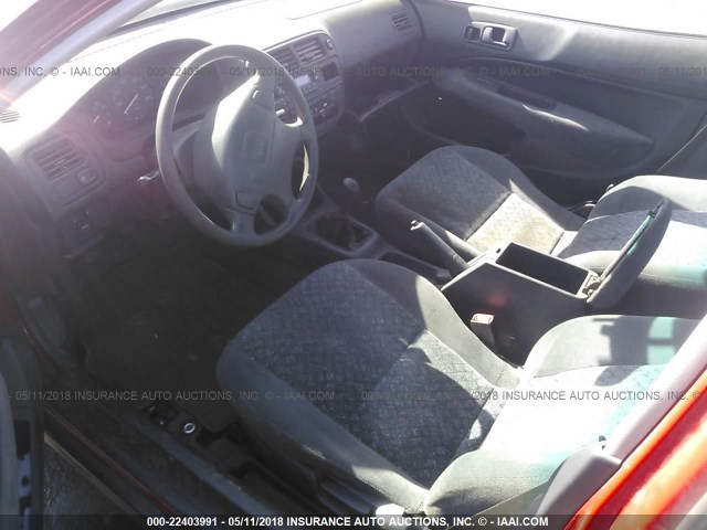 1HGEJ7123WL099384 - 1998 HONDA CIVIC HX RED photo 5