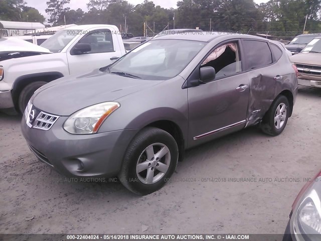 JN8AS5MV9CW392225 - 2012 NISSAN ROGUE S/SV GRAY photo 2