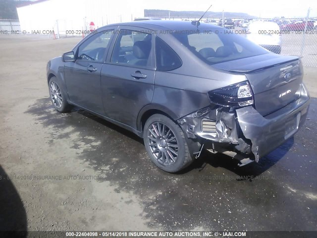 1FAHP3GN2AW173850 - 2010 FORD FOCUS SES GRAY photo 3