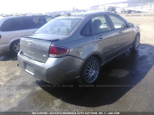 1FAHP3GN2AW173850 - 2010 FORD FOCUS SES GRAY photo 4