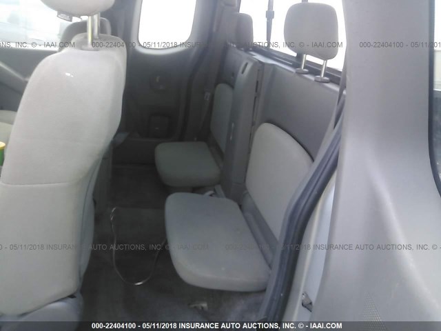 1N6BD06T05C444724 - 2005 NISSAN FRONTIER KING CAB XE SILVER photo 8