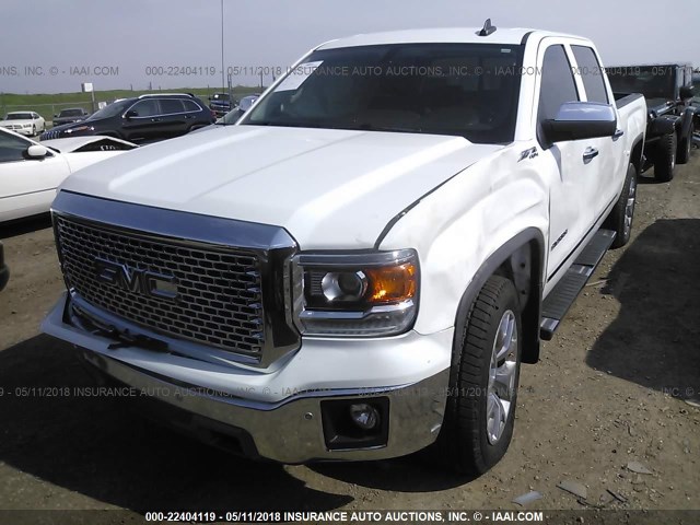 3GTU2VEC6FG395818 - 2015 GMC SIERRA K1500 SLT WHITE photo 2