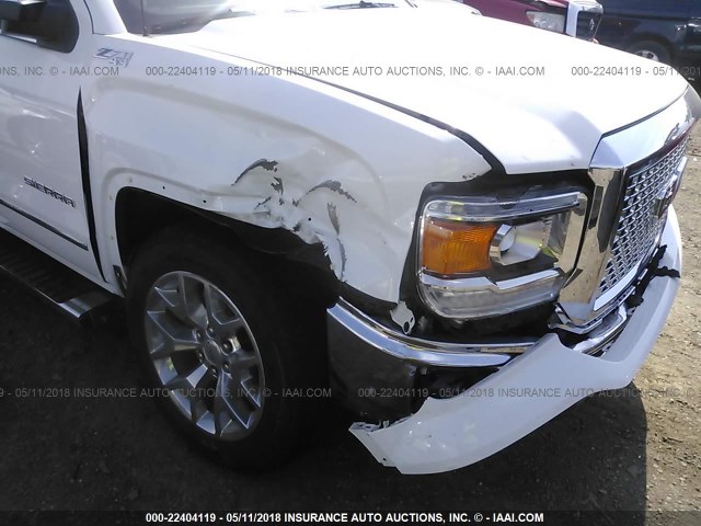 3GTU2VEC6FG395818 - 2015 GMC SIERRA K1500 SLT WHITE photo 6